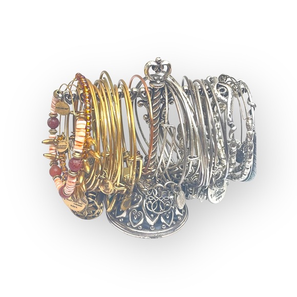 Alex and Ani 𖤗 Terra Horizon Beaded Expand Bangle Bracelet 𖤗 Rafaelian Gold 𖤗 - Picture 10 of 16